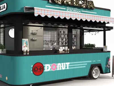 Food Stall Kiosk 3D model