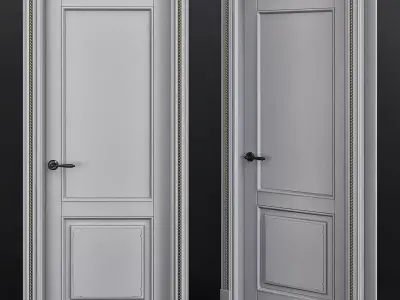 Interior Doors low poly 3d model Low-poly 3D model