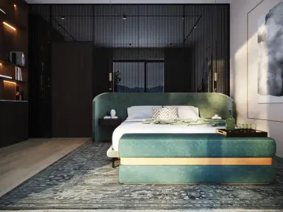 Master Bedroom Scene 3D Model  3D model