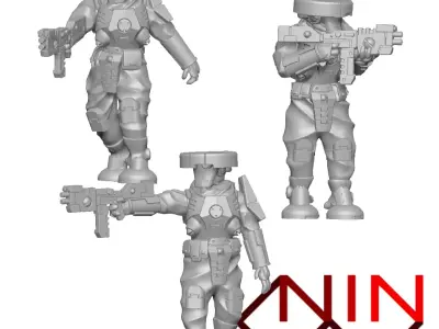 Jungle Trooper Team 3D print model