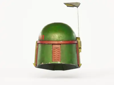 Boba Fett helmet Low-poly 3D model