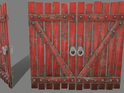 Medieval Door   Low-poly 3D model