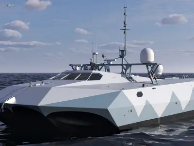  M80 Stiletto Stealth Naval Ship 