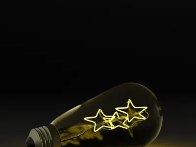  retro light bulbs 3D model