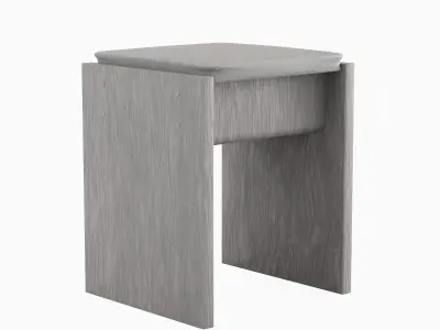 Wooden Stool 01 3D model