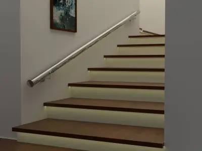 Interior Stairs Scene Low-poly 3D model