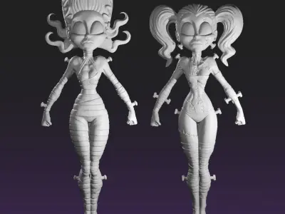 Frankenstien Brides Interchangeable Sculptures 3D print model