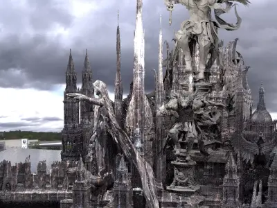 Cathedral of the Dark Depths Kitbash 3D model