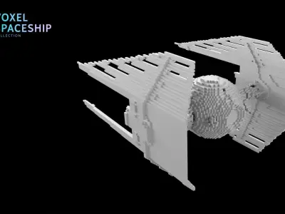 3D model VOXEL SPACESHIP Collection 6 3D model