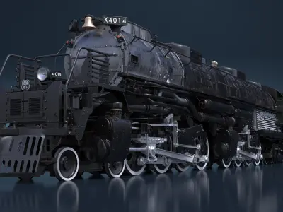  Locomotive Big Boy with Trailed Tender Rigged for Maya 