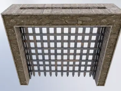 Portcullis Low-poly 3D model