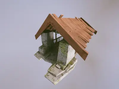 Covered Bridge Low-poly 3D model