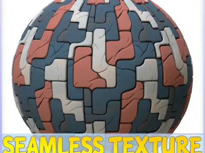 Stylized Stone Floor Seamless Texture Texture 22