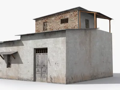 Slum h old house Low-poly 3D model