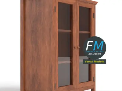 2 door floor storage cabinet 3D model