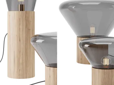 Muffins Oak Lamp by Brokis 3D model