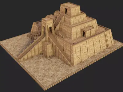 Ziggurat temple 3D model