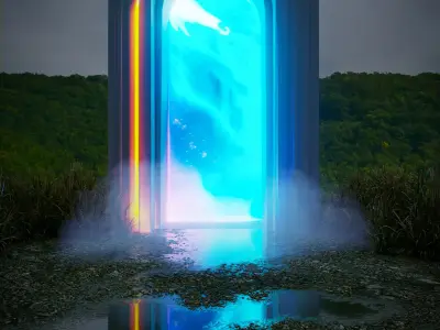 Sci Fi Gate Low-poly 3D model purchase