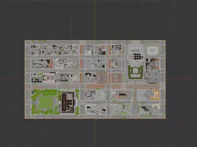 3D map Minecraft New York  Low-poly 3D model