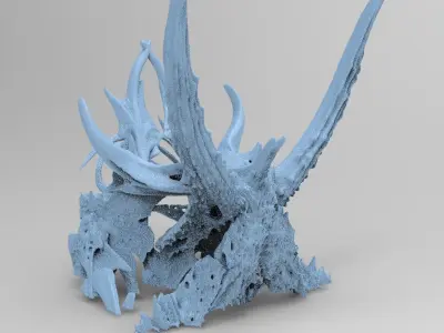 Alien Dragon God Bone Structure 10  3D model