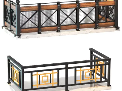 Balcony Railings Design 3D model