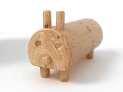 Richter Spielgerate Sheep Mouse standing Playground Wooden 3D model