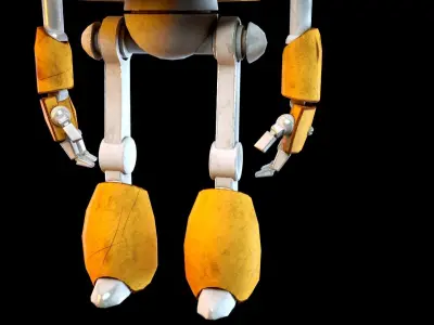 Cartoon Character Robot Low-poly 3D model