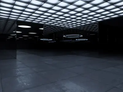  4 Sci-fi Interiors Set 