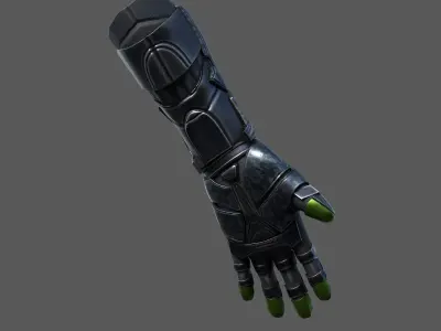Gloves Scifi military combat soldier armor  Low-poly 3D model