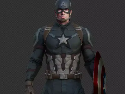 Captain America Steve Rogers from Civil War 3D model