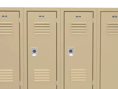 School College Gym Military Locker 3D model