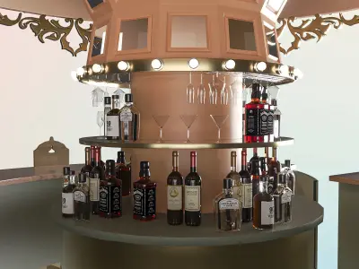  Carousel Bar Lounge 3D model