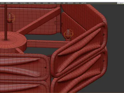 HOUSE SIGH ROUND Low-poly 3D model