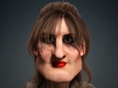 Mrs Ugly Rigged 3D Model  3D model