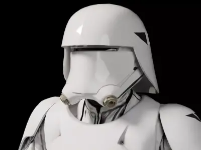 First Order Snowtrooper - Stars wars Game Ready Character Low-poly 3D model