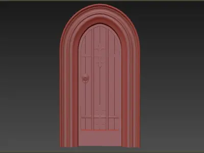 Medieval Door Low-poly 3D model
