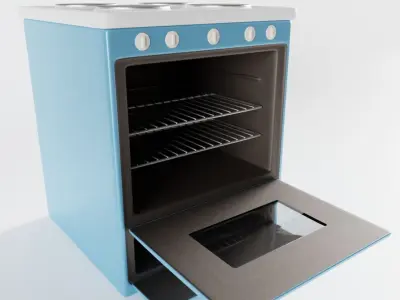 Vintage Electric Stove 3D model