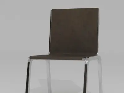Modern Leather Chair 3D Model Sleek Minimalist Design Low-poly 3D model
