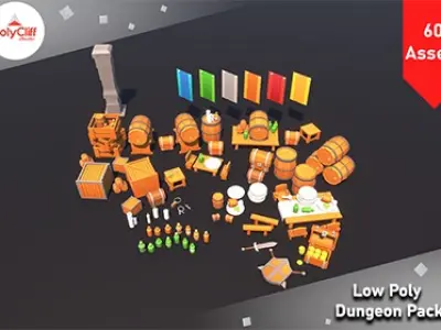 Low Poly Dungeon Pack - PolyCliff Studio Low-poly 3D model