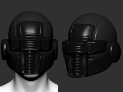 helmet high poly sculpt 3d printable ver 7 3D model 3D model 59