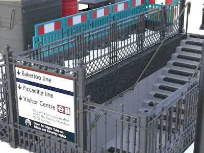 London street props 3D model