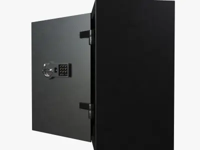 Safe low poly box Low-poly 3D model