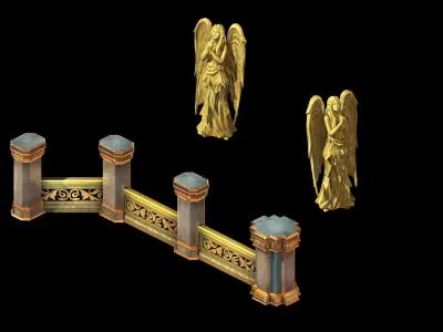 Human Knight District - Statue 01 3D model