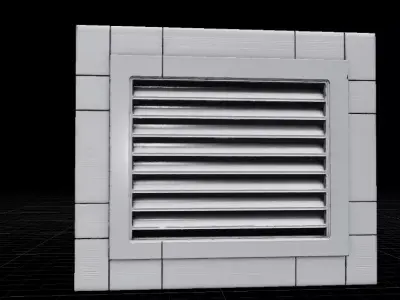 Air Duct Vent Modular Industrial 3D Model Low-poly 3D model