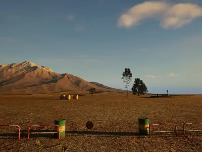 UE5 Mountain road at dusk 3D model