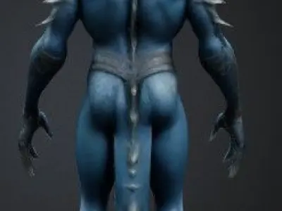 Sea Creature Humanoid 3D model