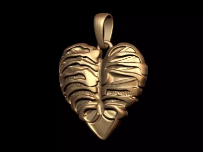 Anatomical Heart Ribcage Pendant 3D print model