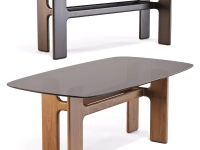 Bonaldo Hippos Glass - Dining Tables 3D model