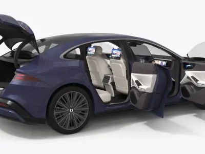  Denza Z9 Electric Sedan Rigged for Maya 