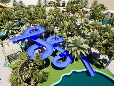 Waterslide One FBX 3D model